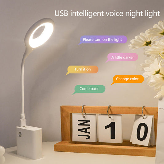 Imported 𝗨𝗦𝗕 𝗜𝗻𝘁𝗲𝗹𝗹𝗶𝗴𝗲𝗻𝘁 𝗩𝗼𝗶𝗰𝗲 𝗖𝗼𝗻𝘁𝗿𝗼l 𝗟𝗮𝗺𝗽|Smart Voice Control Led lamp|Portable Study Lamp