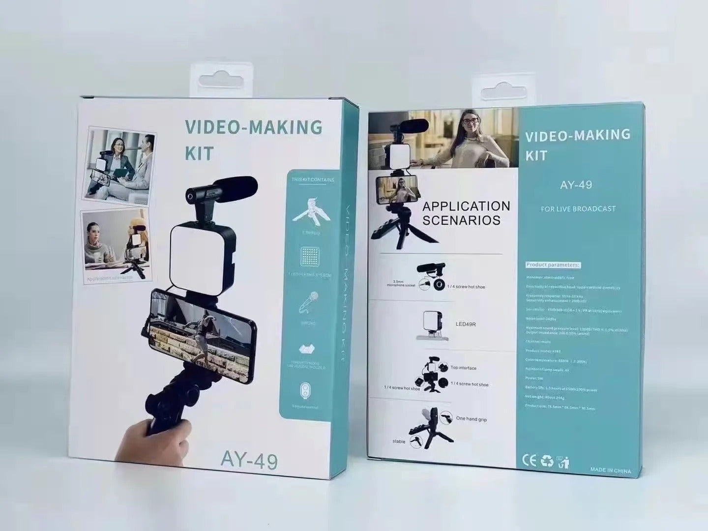 AY-49 Video-Making Kit Vlogging Tripod |  5 in 1 Complete Vlogging Kit